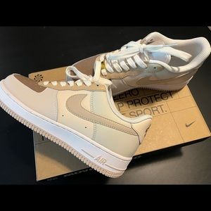 Custom Nike Air Force 1 Womens Size 8 Beige